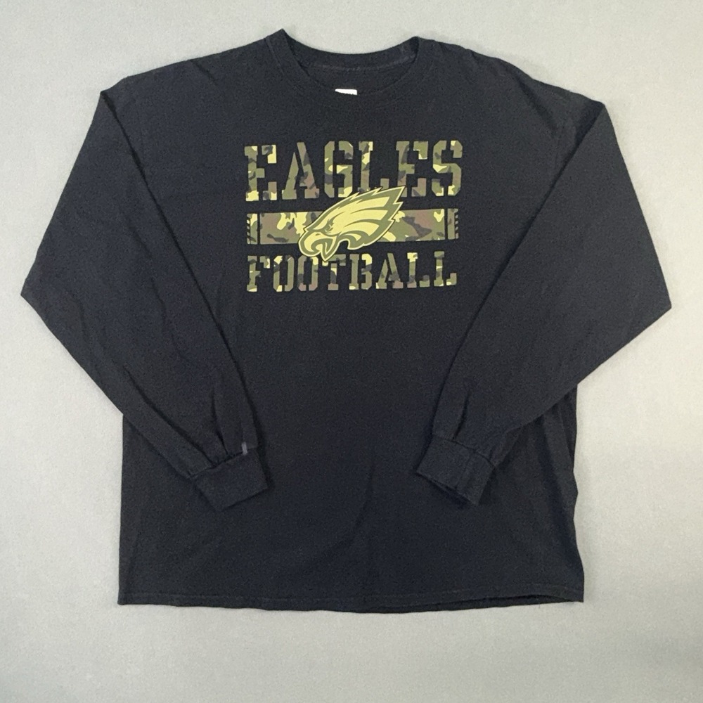 Men's Philadelphia Eagles Team Apparel Sideline T-Shirt Black/Camo Size XL